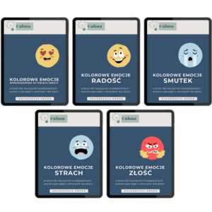 Kolorowe emocje – pełny cykl scenariuszy o emocjach dla przedszkola (5 e-booków)