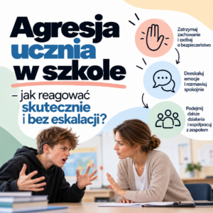 Agresja ucznia w szkole - jak reagować skutecznie i bez eskalacji ?