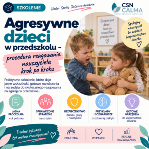 Agresywne dzieci w przedszkolu – procedura reagowania nauczyciela krok po kroku