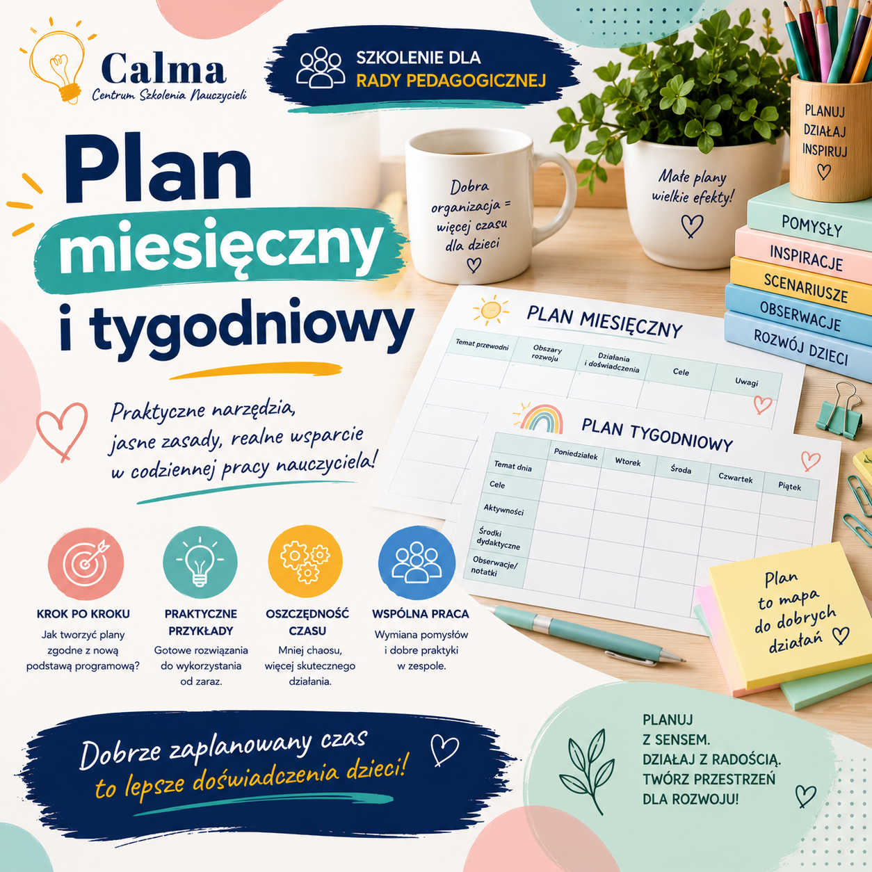 Plan miesięczny i tygodniowy po nowemu – jak planować mniej. ale lepiej?