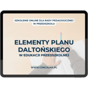 Elementy planu daltońskiego w edukacji przedszkolnej