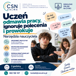 Uczeń odmawia pracy, ignoruje polecenia i prowokuje - narzędzia nauczyciela