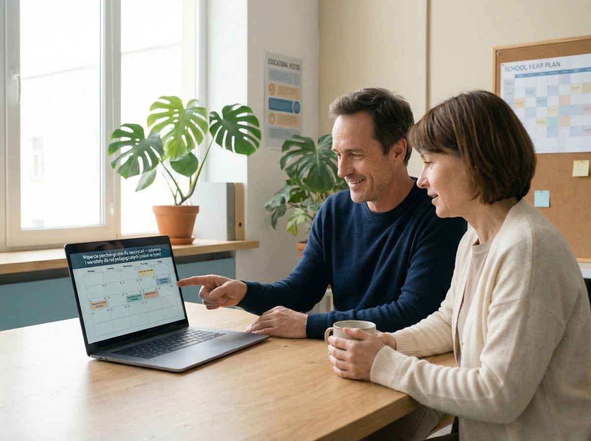 Wsparcie psychologiczne dla nauczycieli — szkolenia i warsztaty dla rad pedagogicznych (online na żywo)