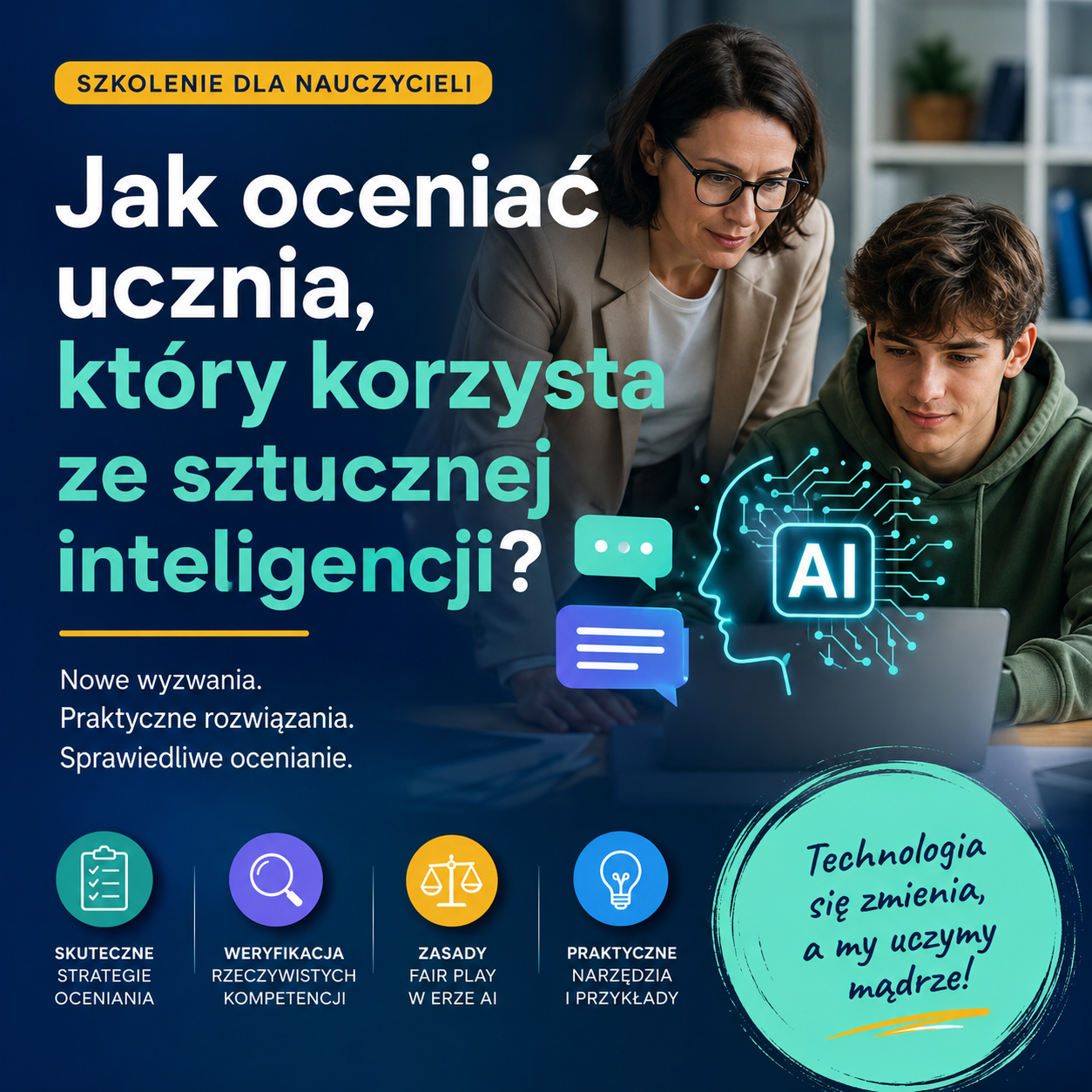 Jak oceniać ucznia, który korzysta ze sztucznej inteligencji? (online na żywo) 07.10.2026 18:00-20:00