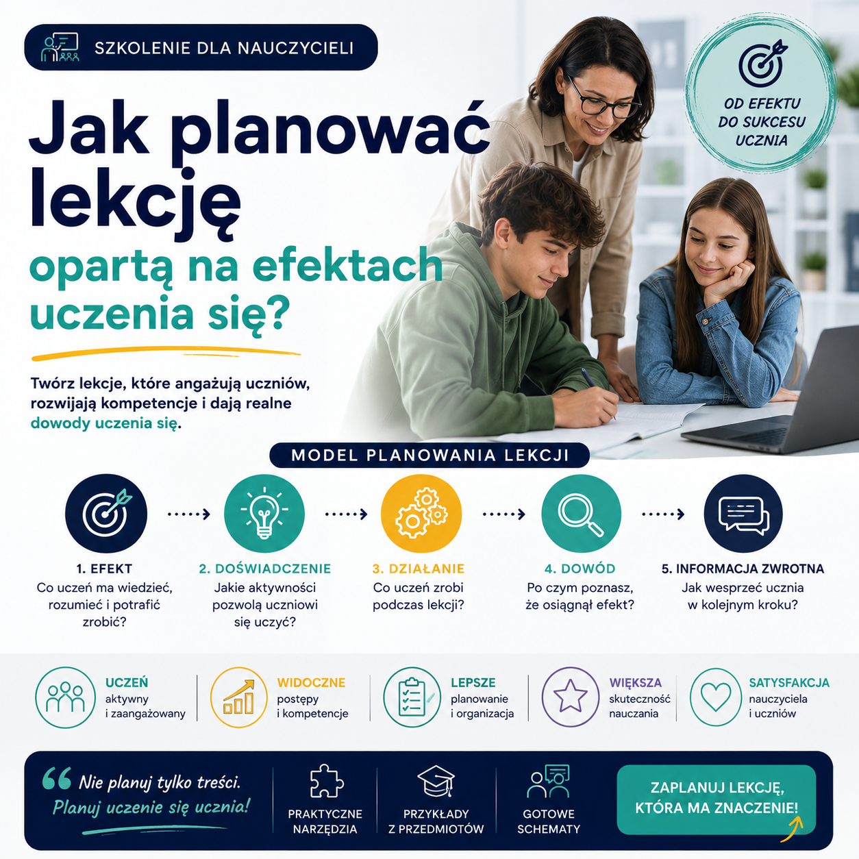 Jak planować lekcję opartą na efektach uczenia się (online na żywo) 04.11.2026 18:00-20:00