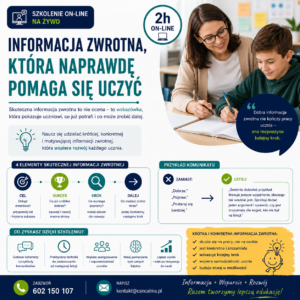 Informacja zwrotna, która naprawdę pomaga się uczyć (online na żywo) 15.12.2026 18:00-20:00